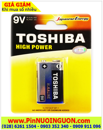 Pin Toshiba 6LR61GCP-BP1; Pin 9v Alkaline Toshiba 6LR61GCP-BP1 _ Vỉ 1viên